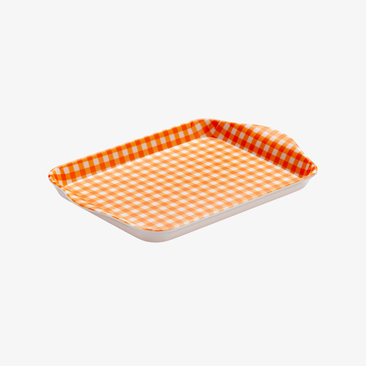 Melamine Gingham Tray, 18 x 14cm