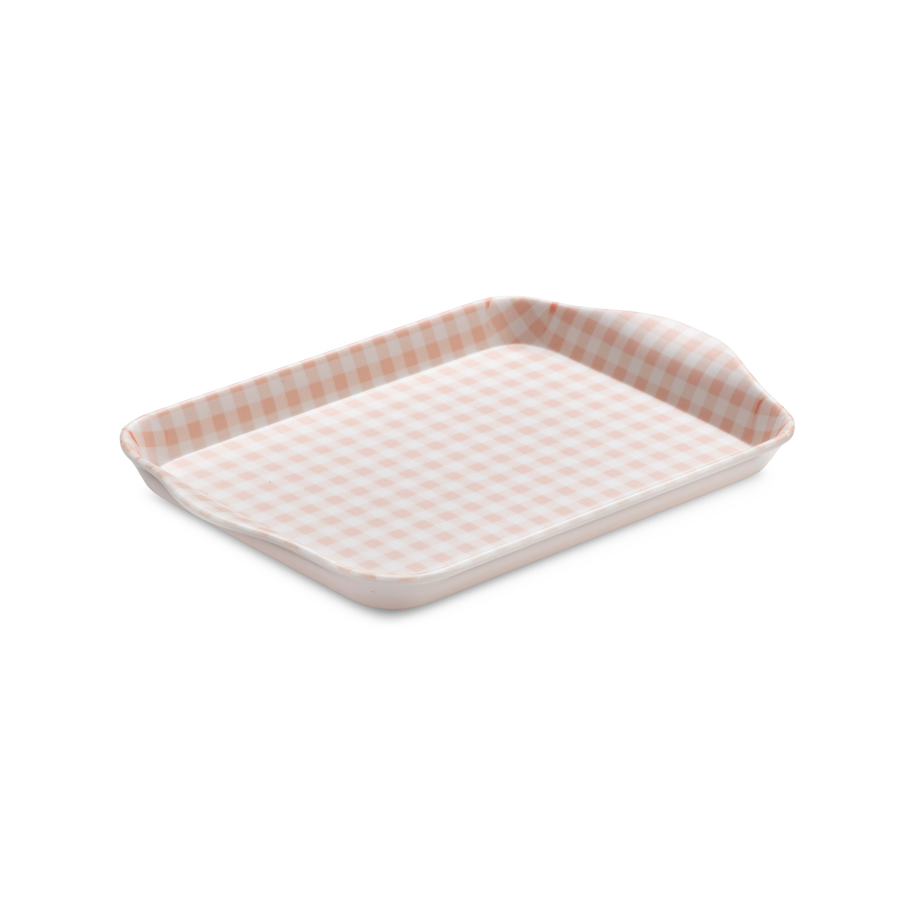 Melamine Gingham Tray, 18 x 14cm