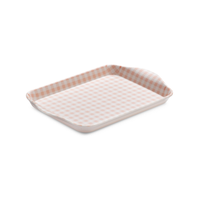 Melamine Gingham Tray, 18 x 14cm