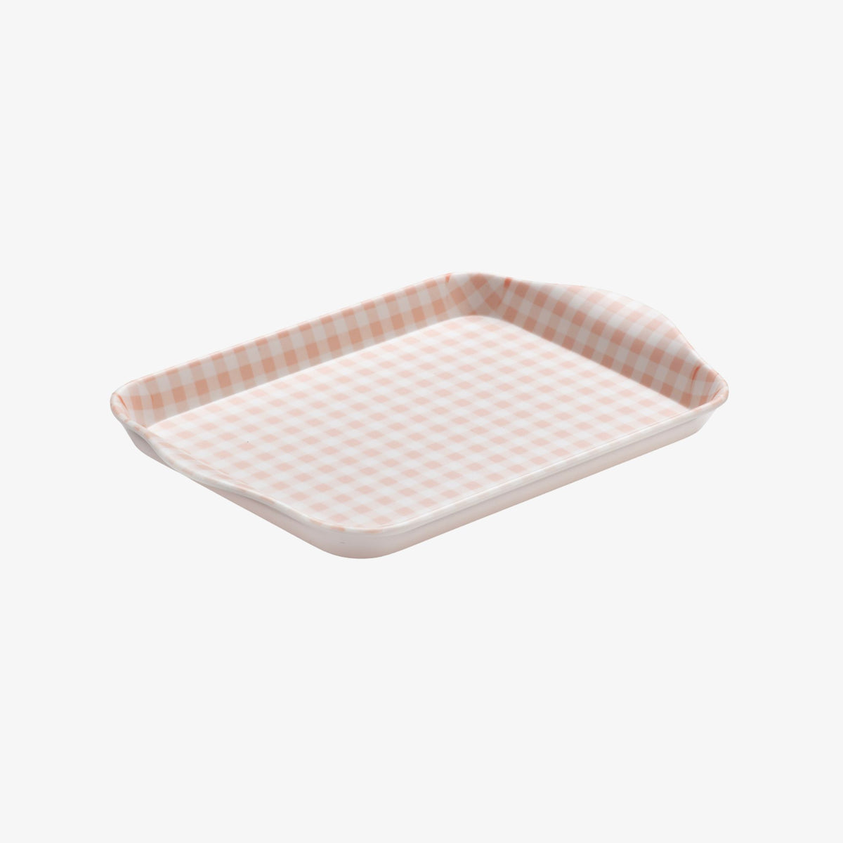 Melamine Gingham Tray, 18 x 14cm
