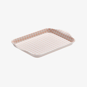 Melamine Gingham Tray, 18 x 14cm