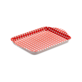 Melamine Gingham Tray, 18 x 14cm