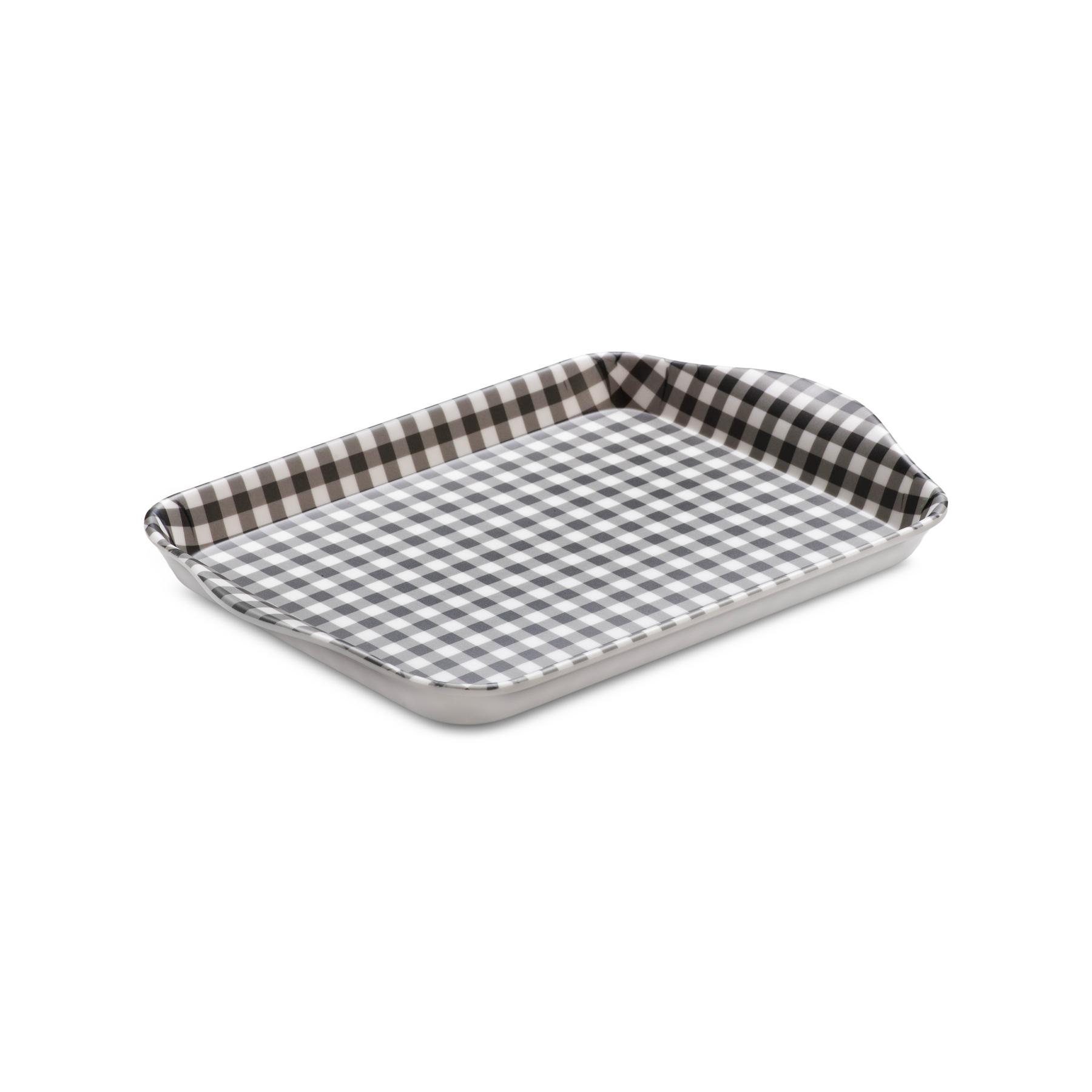 Melamine Gingham Tray, 18 x 14cm
