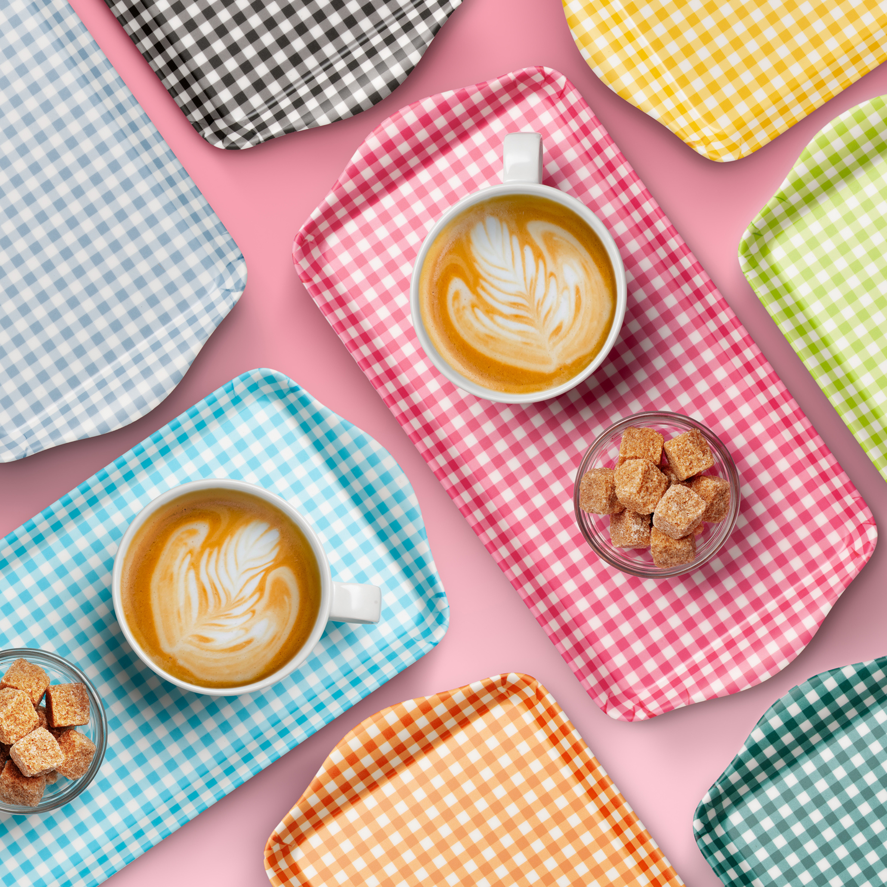 Melamine Gingham Sandwich Serving Tray