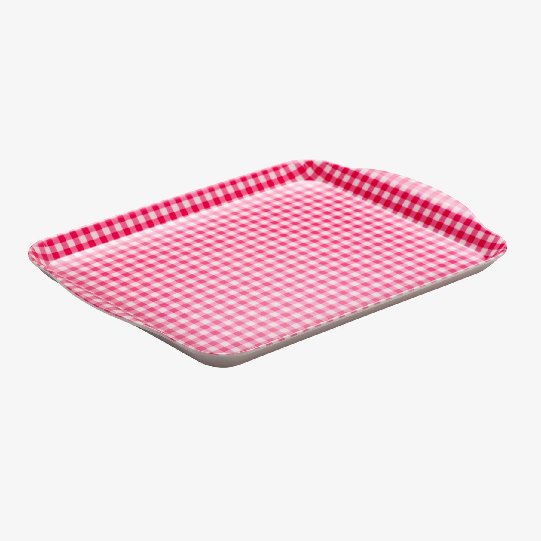 Melamine Gingham Tray, 30 x 21cm
