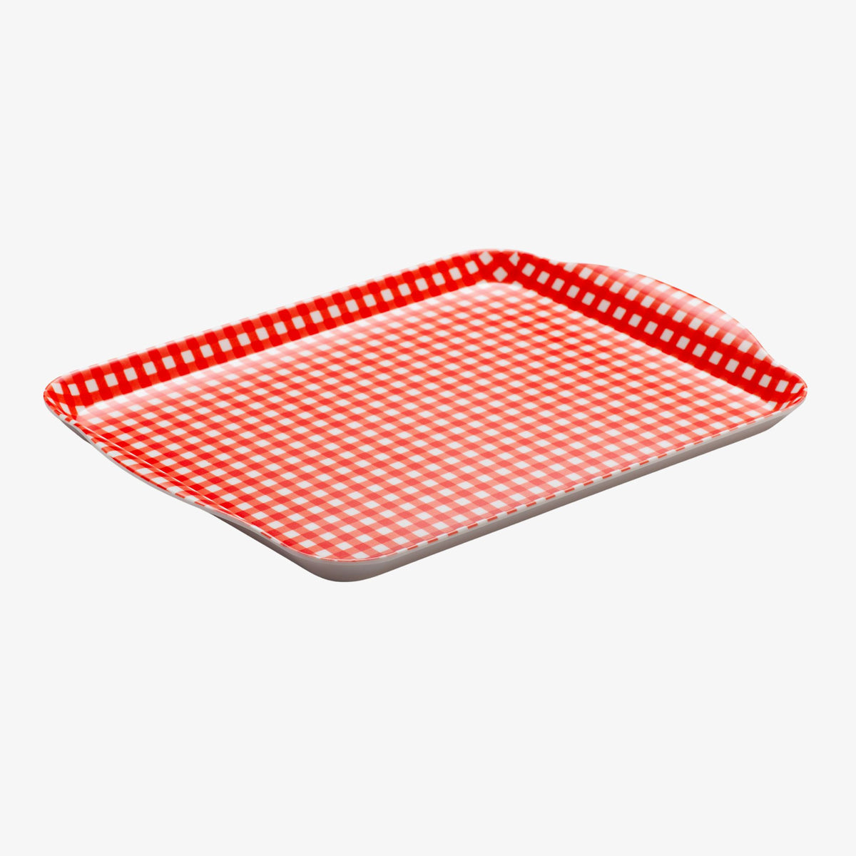 Melamine Gingham Tray, 30 x 21cm