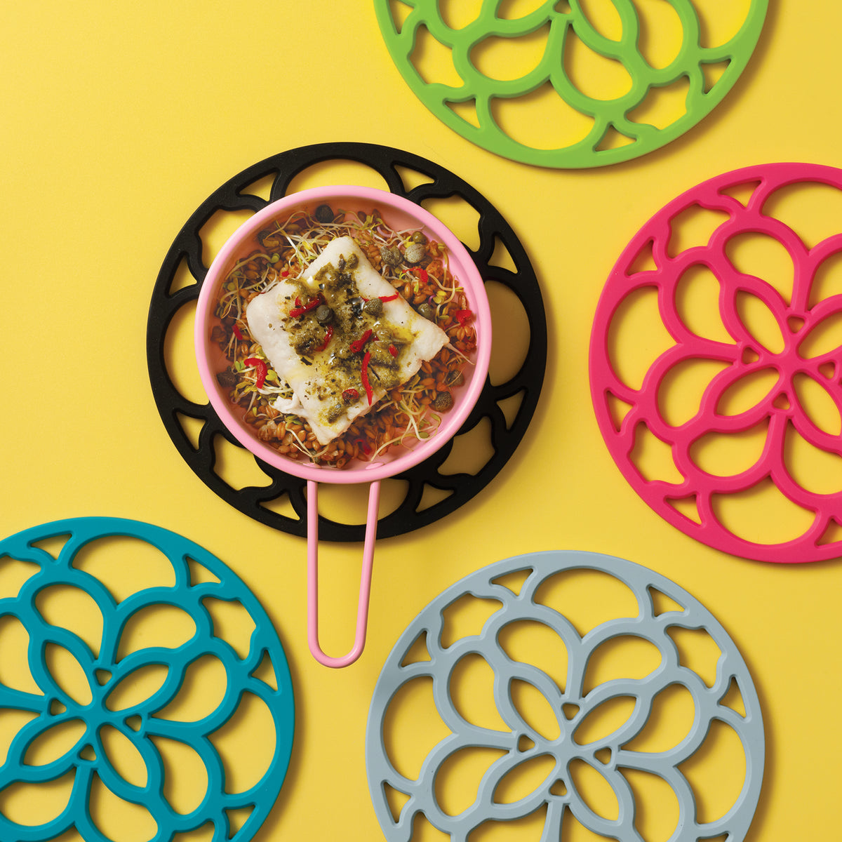 Silicone Heritage Circular Hot Mat Trivet, 20cm