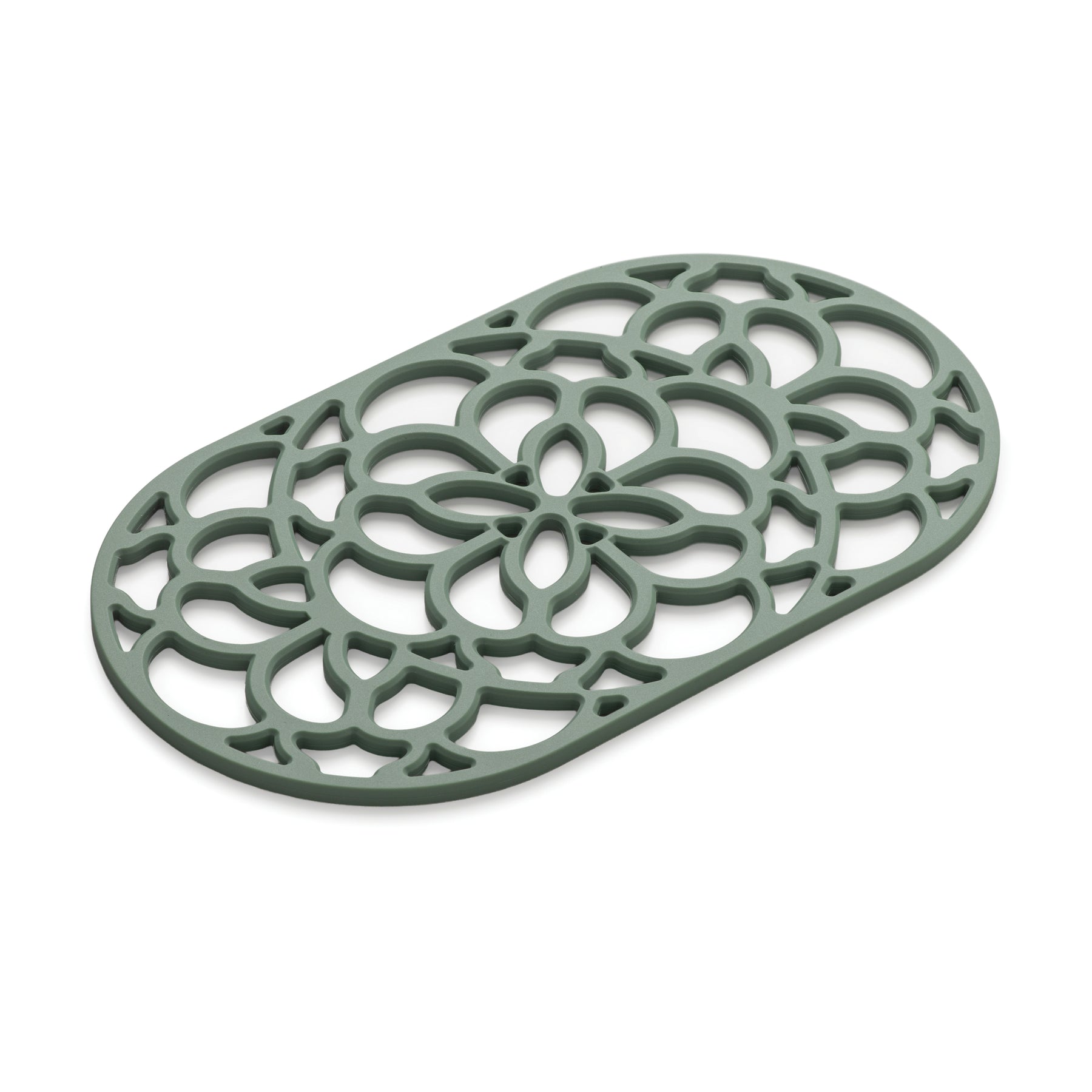 Large Oval Silicone Heritage Hot Mat Trivet, 32cm