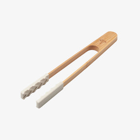 Bamboo Cooking Tongs with Silicone Tips, 25cm