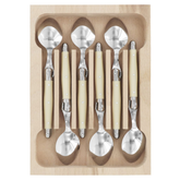 6 Piece Teaspoon Set in Wooden Tray