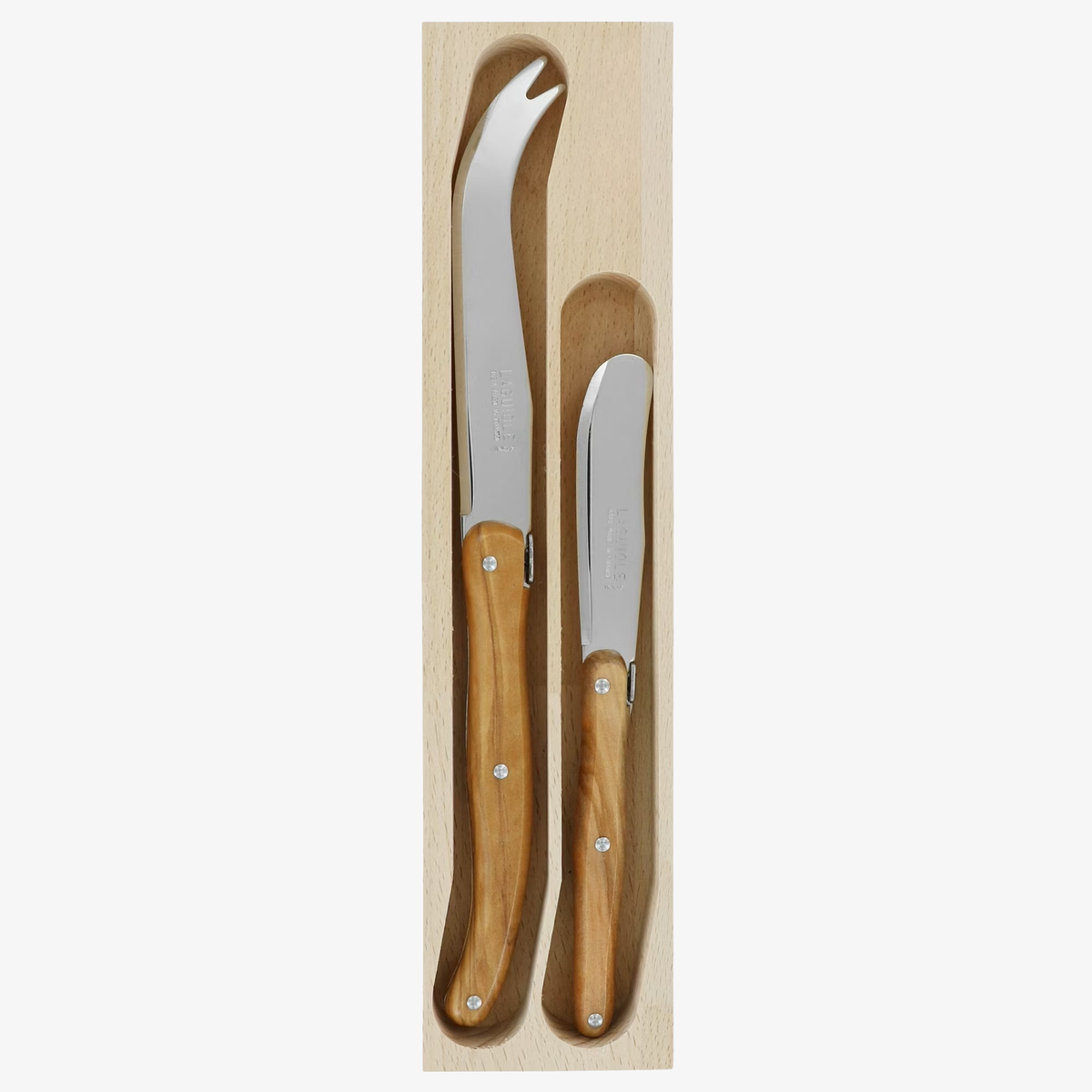 Cheese and Butter Knife Set in Tray