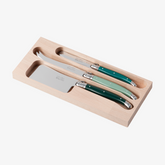 Cheese Knife, Cleaver & Butter Knife Set in a Tray