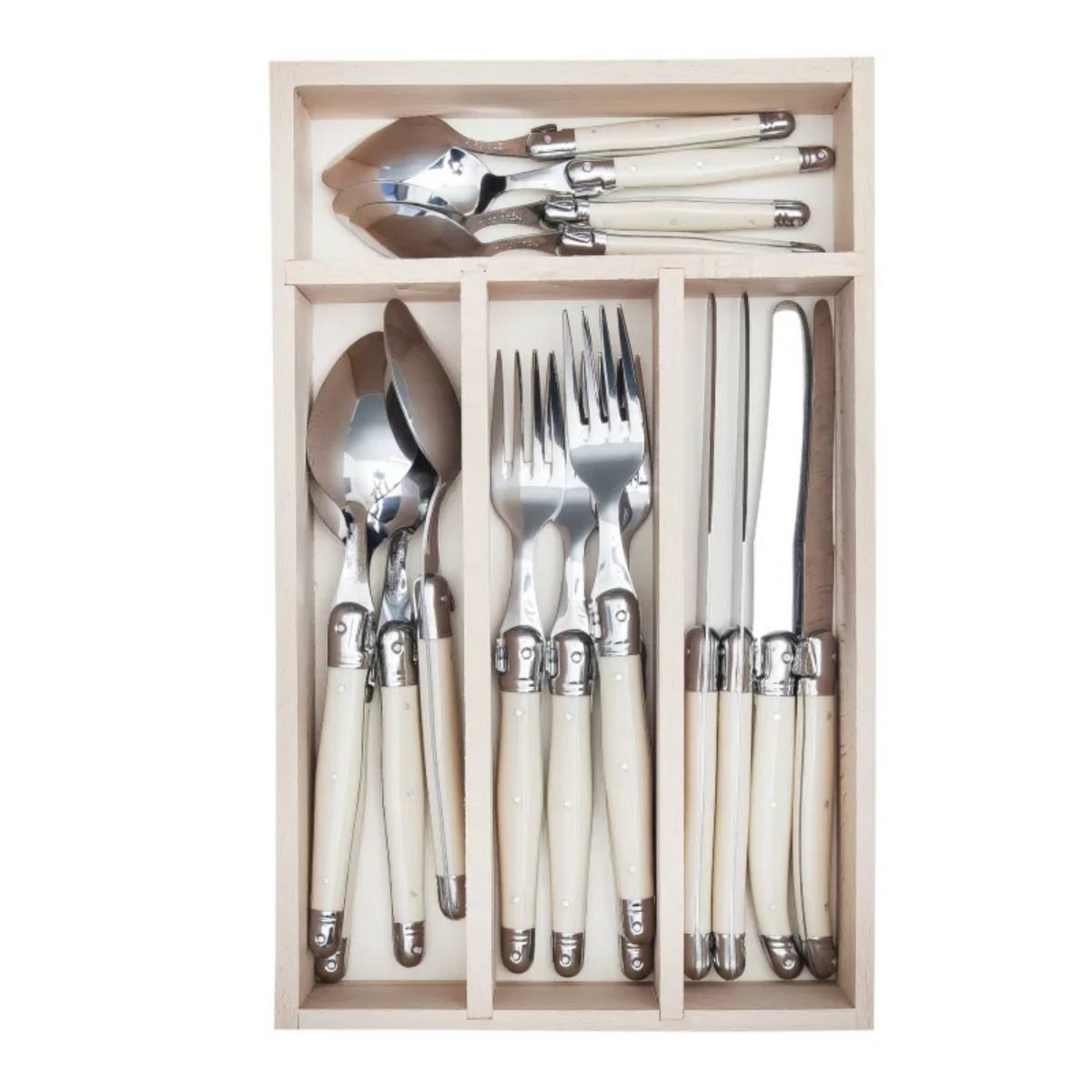 16 Piece Cutlery Set in Wooden Presentation Tray