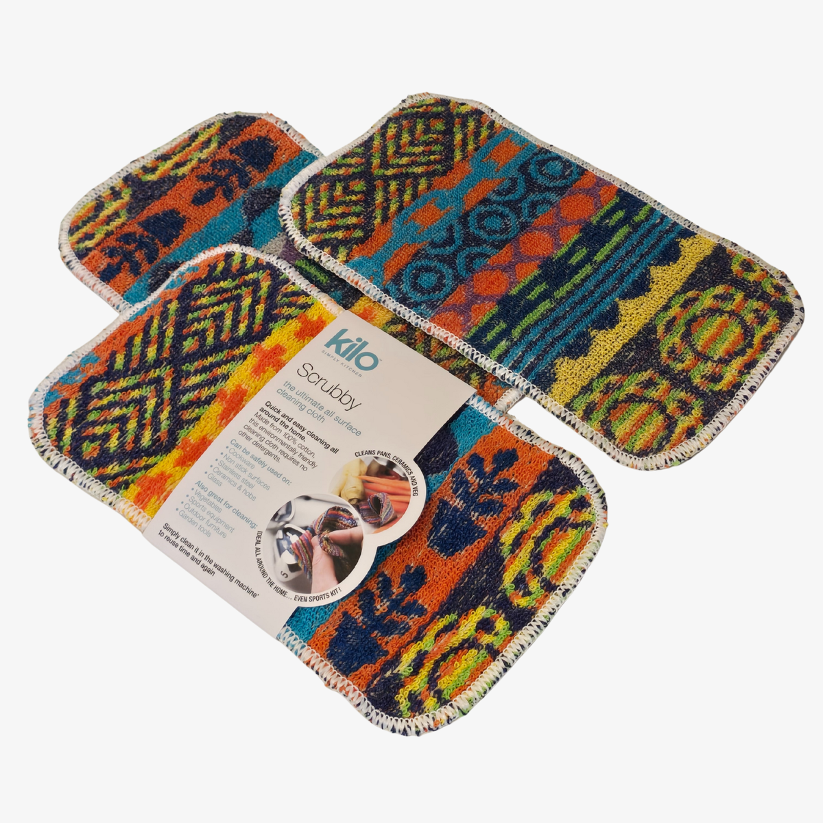 Jumbo Eco Scrubby Cleaning Cloth Set of 3