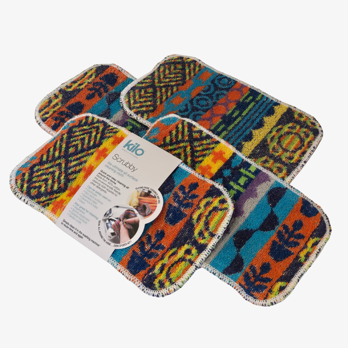 Jumbo Eco Scrubby Cleaning Cloth Set of 4