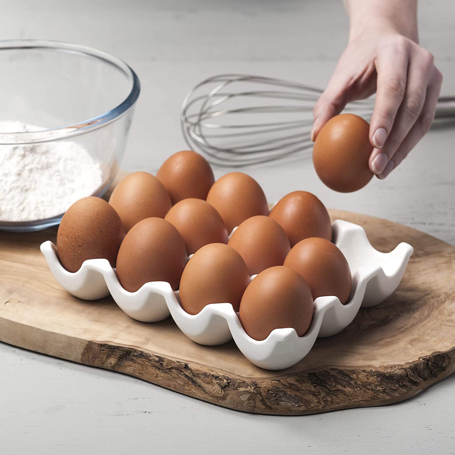 Porcelain Egg Tray, Available in 2 Sizes