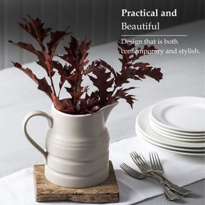 Large Porcelain Traditional Churn Jug, 2.5 Pint