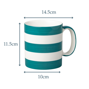 Hand Decorated, Large 1 Pint Mug, Stripe