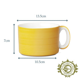 Hand Decorated, Wide & Low Mug, Solid