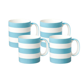 Hand Decorated Espresso Mug, Set of 4, Striped