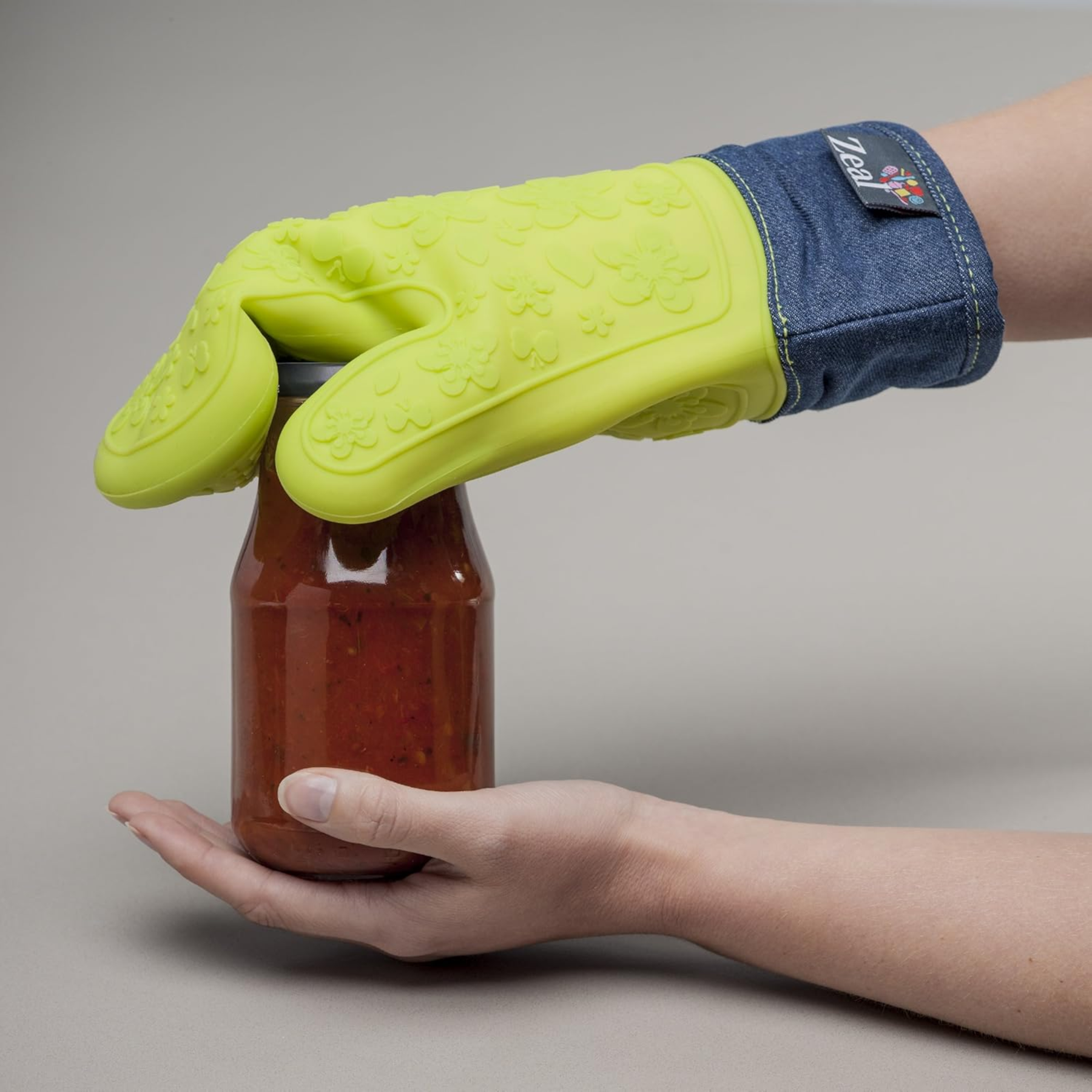 Steam Stop™ Silicone Single Oven Glove, Demin