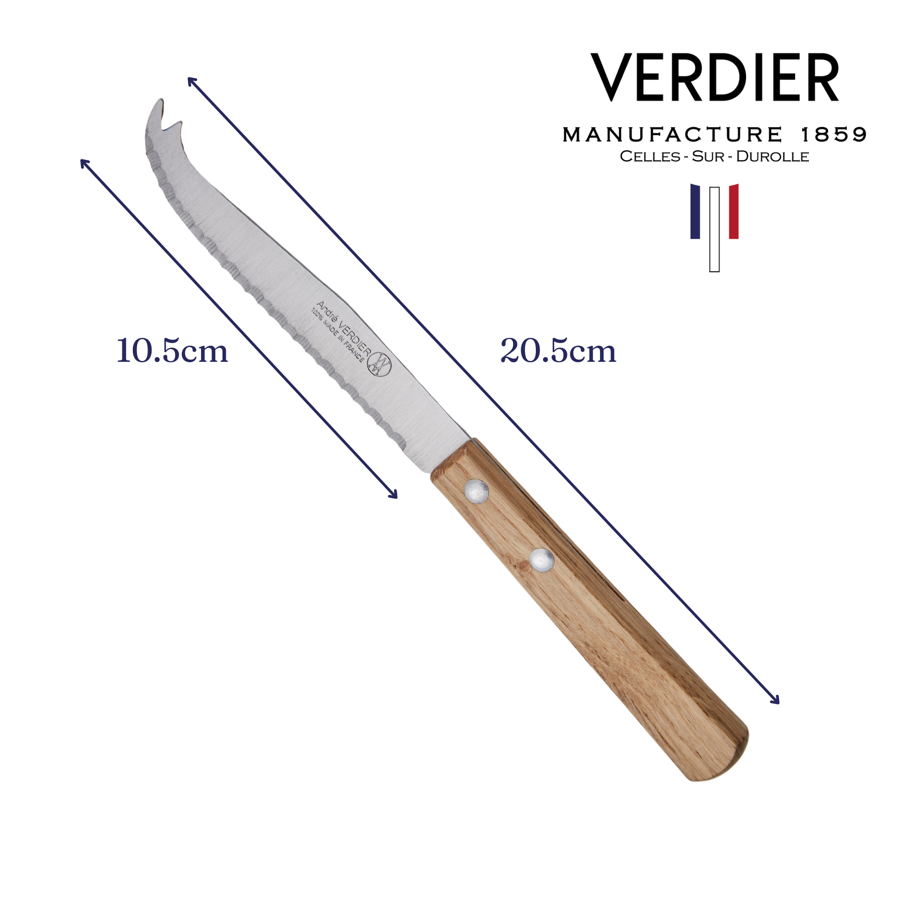 Prepa Culi Cheese Knife with Varnished Oak Handle