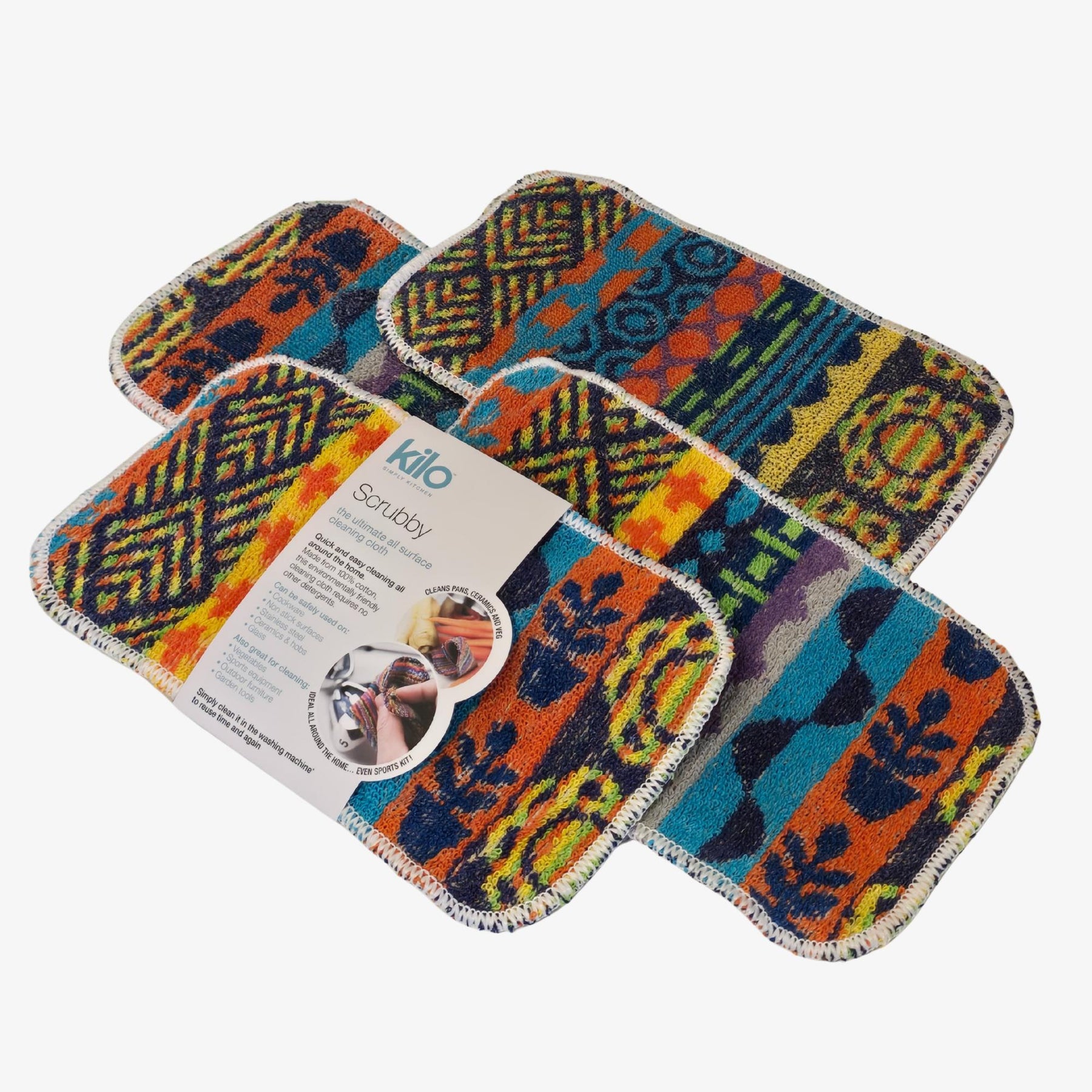 Jumbo Eco Scrubby Cleaning Cloth Set of 4