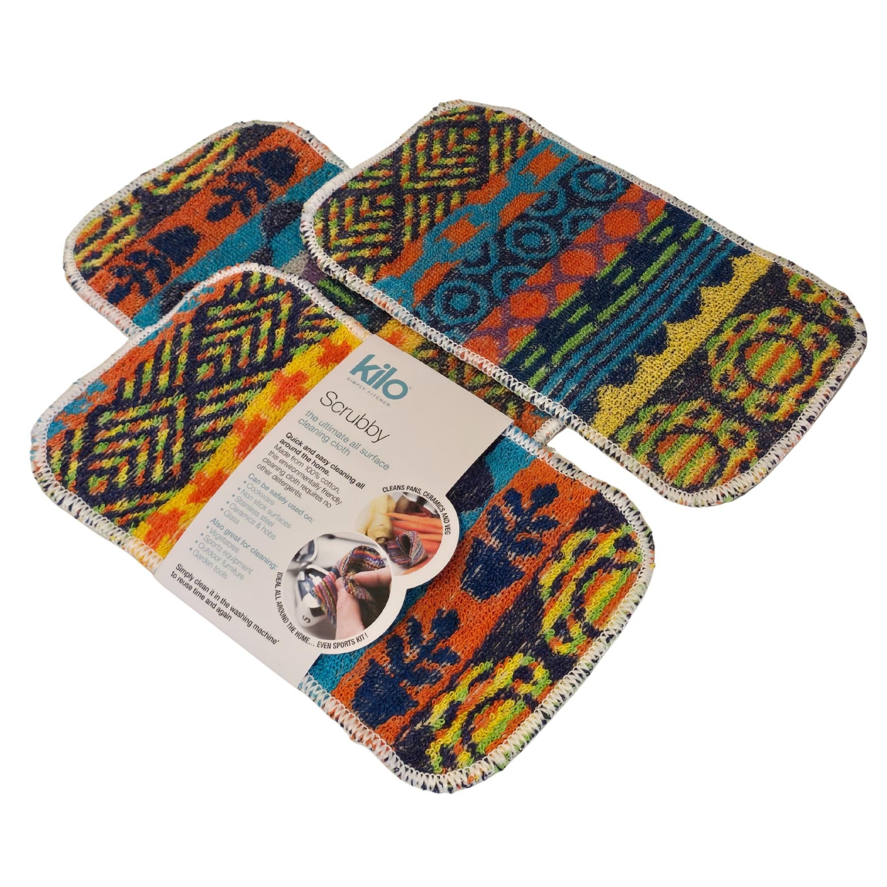 Jumbo Eco Scrubby Cleaning Cloth Set of 3