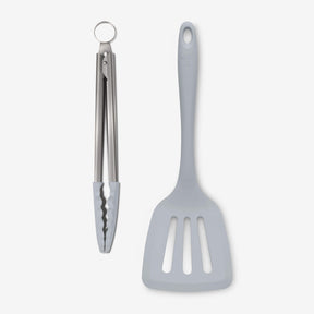 Silicone Kitchen Tongs & Slotted Turner Set