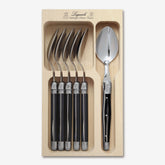 6 Piece Dinner Spoon Set in Wooden Tray