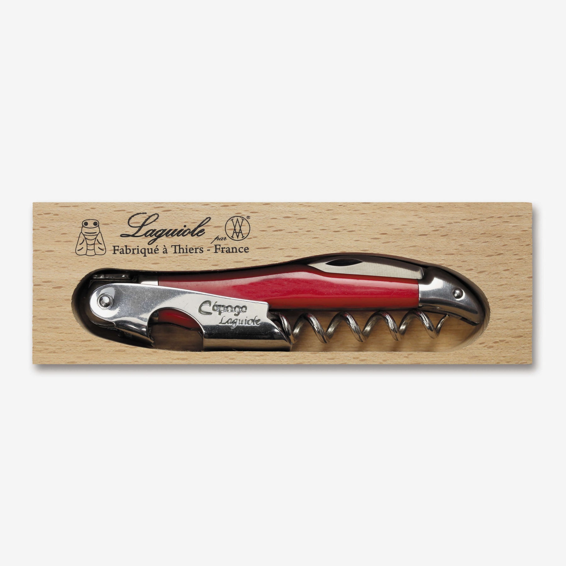 Waiters Friend Bottle Opener/Corkscrew in Wooden Tray