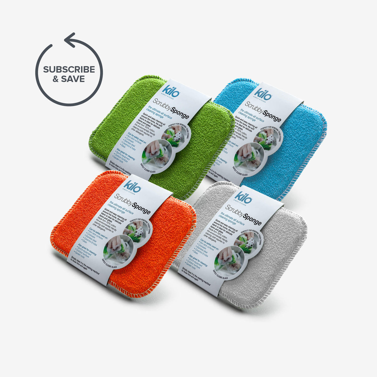 Padded Eco Scrubby Cleaning Cloth Set of 4 (L50 x4)