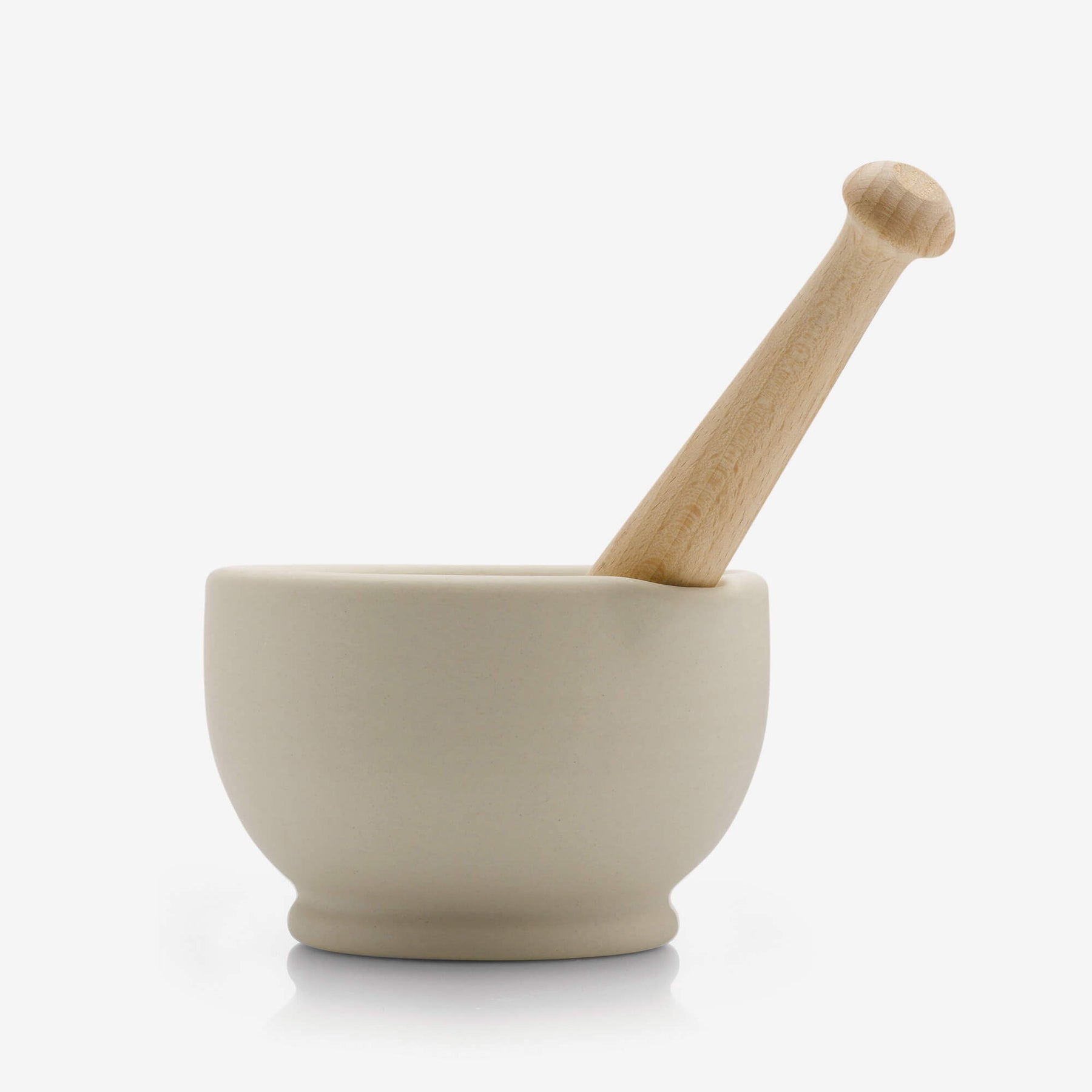 Stone Mortar & Pestle with Wooden Handle, Boxed, Available in 6 Sizes
