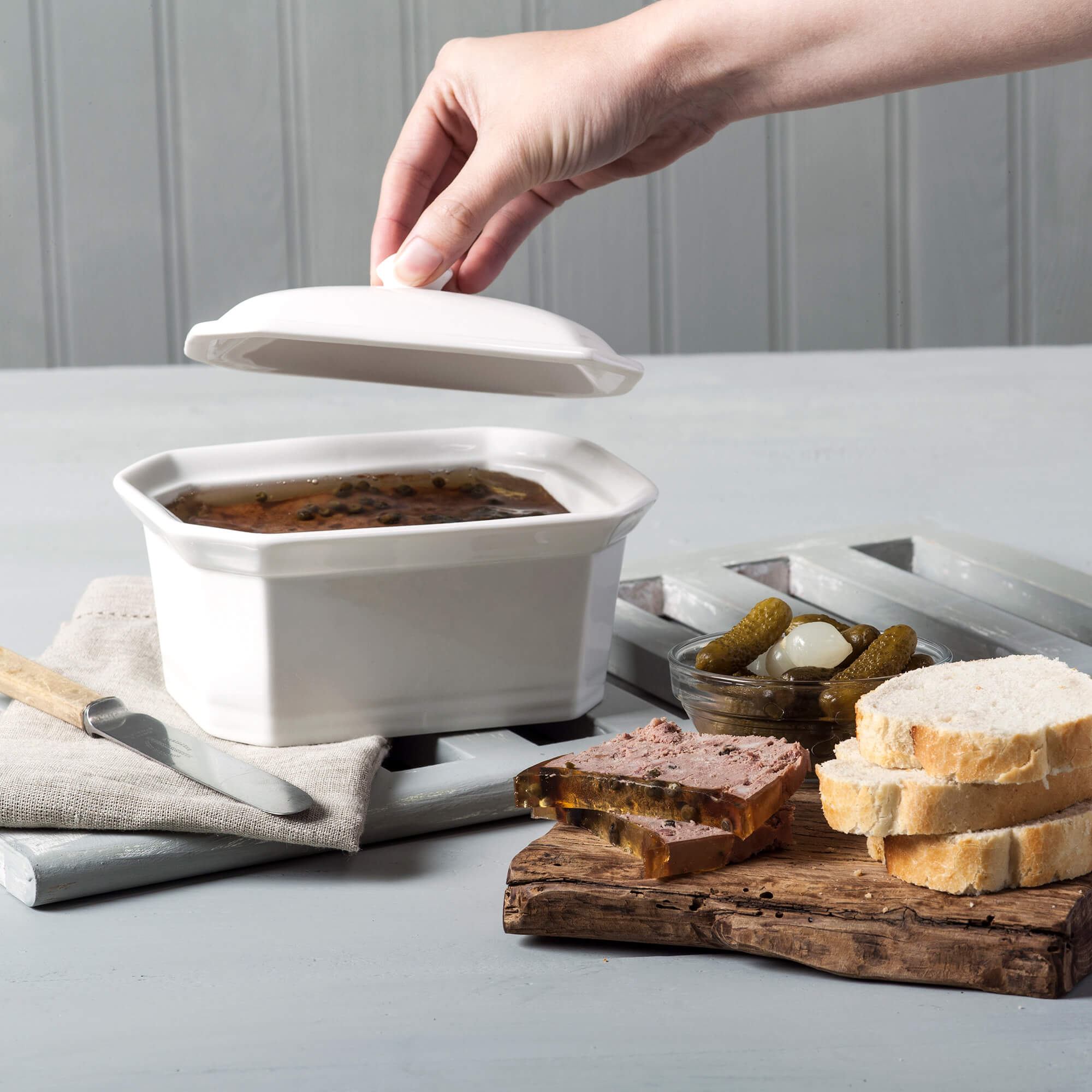 Wm Bartleet Porcelain Terrine/Butter Dish with Lid