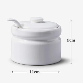 Porcelain Wide Sugar/Jam/Mustard Pot