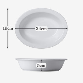 Porcelain Oval Pie Dish, Available in 5 Sizes