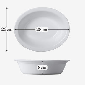 Porcelain Oval Pie Dish, Available in 5 Sizes