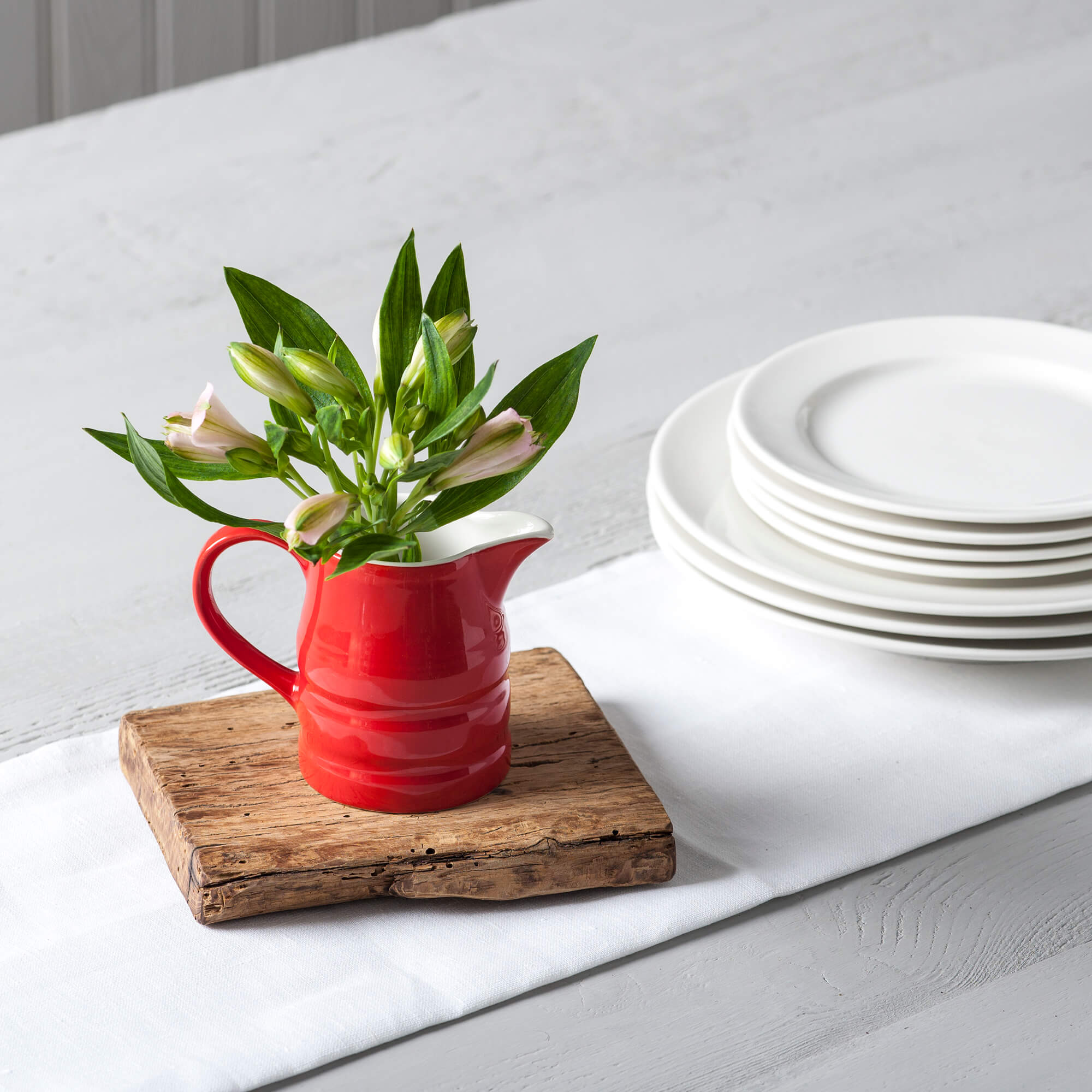 Wm Bartleet Churn Jug Red