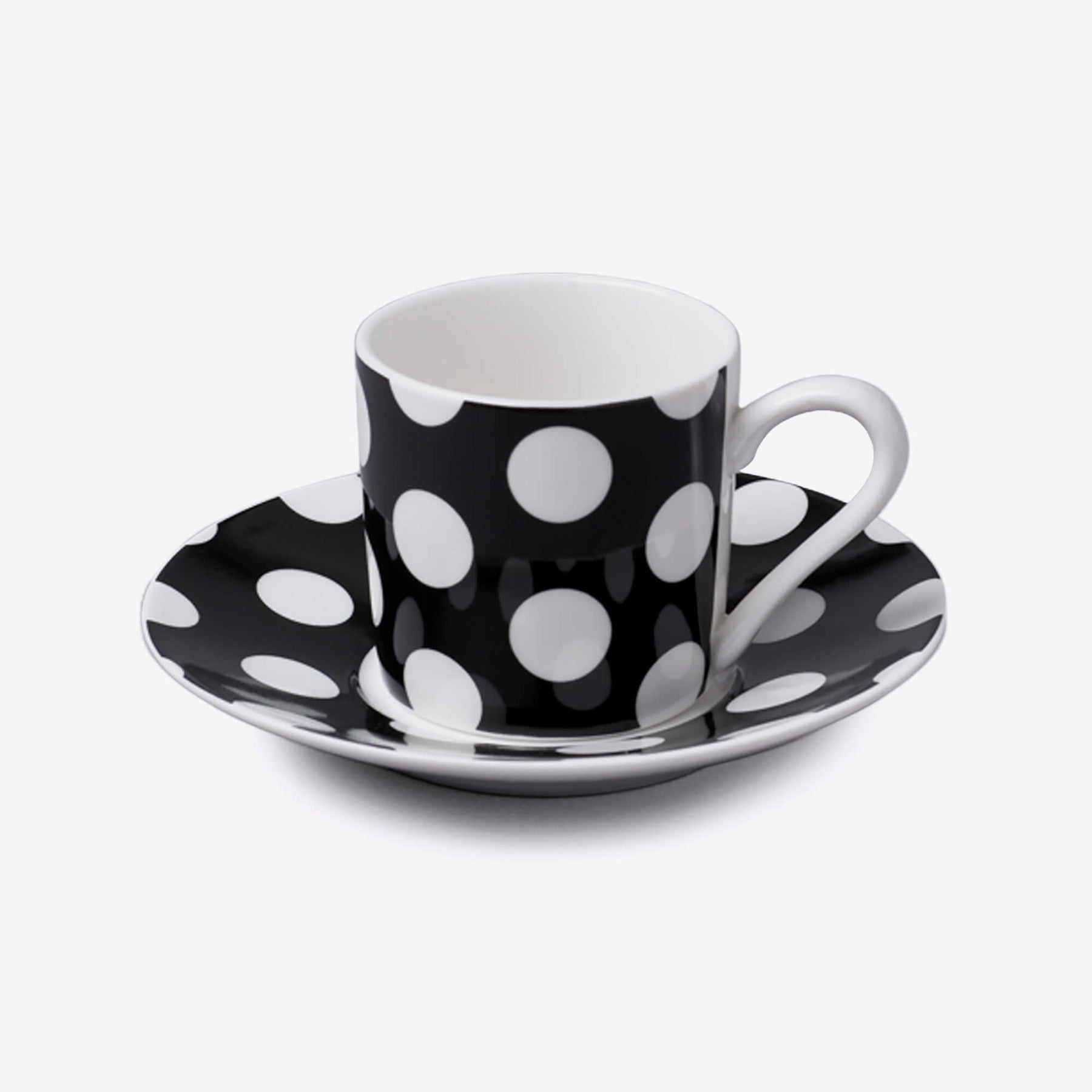 Porcelain Spotty Espresso Cup & Saucer