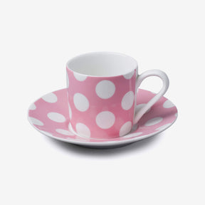 Porcelain Spotty Espresso Cup & Saucer