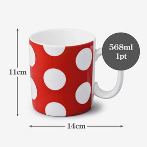 Porcelain Spotty Mug, 1 Pint