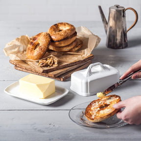 Porcelain Butter Plate with Lid