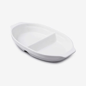 Porcelain Large Divided Dish, Available in 2 Sizes