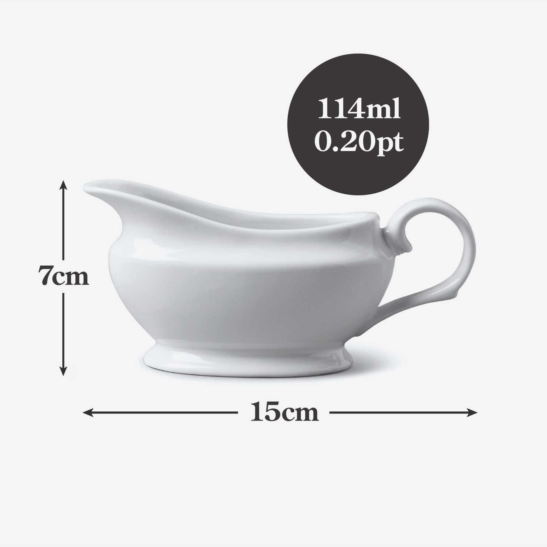 Porcelain Gravy & Sauce Boat, Available in 3 Sizes