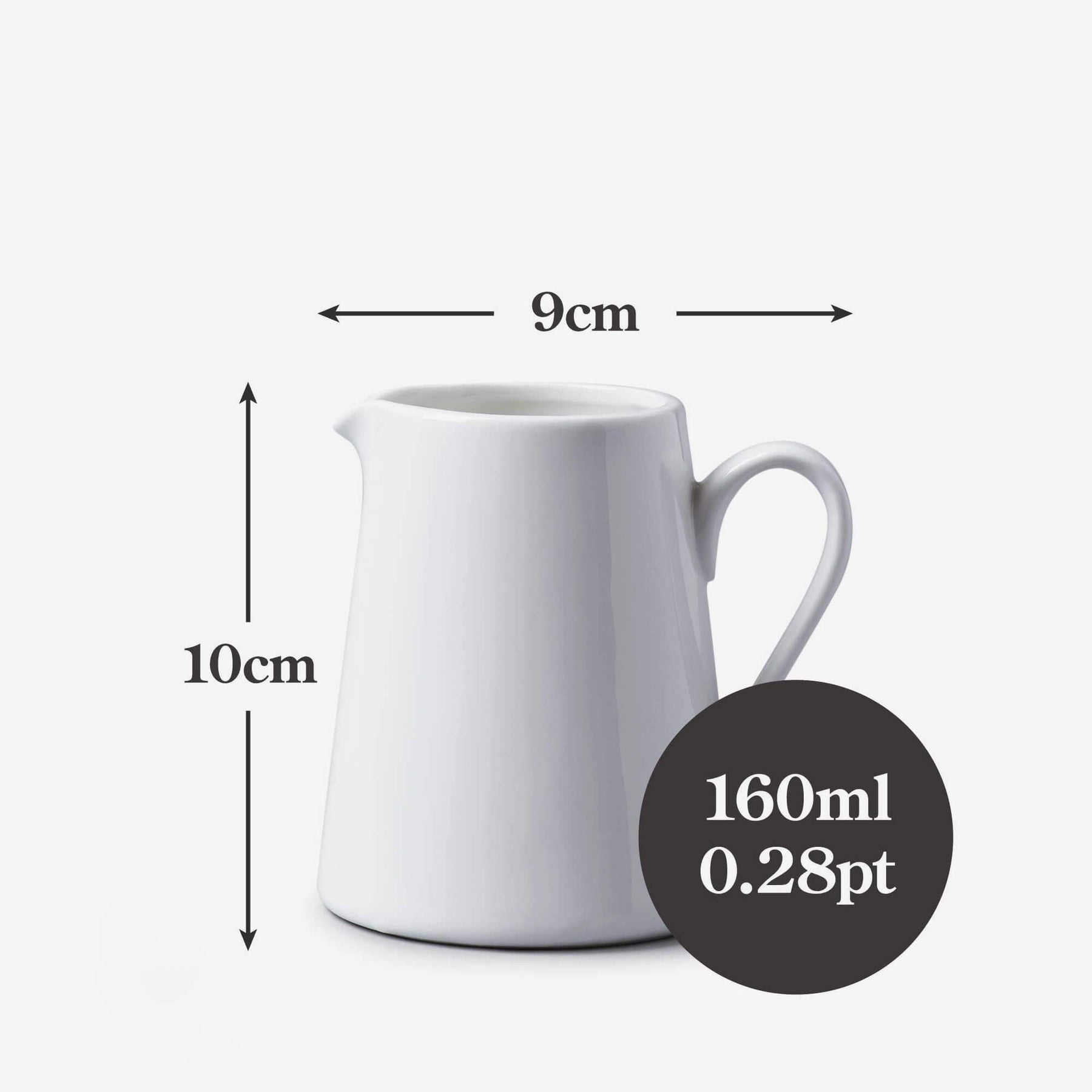 Porcelain Victorian Straight Sided Jug, Available in 3 Sizes