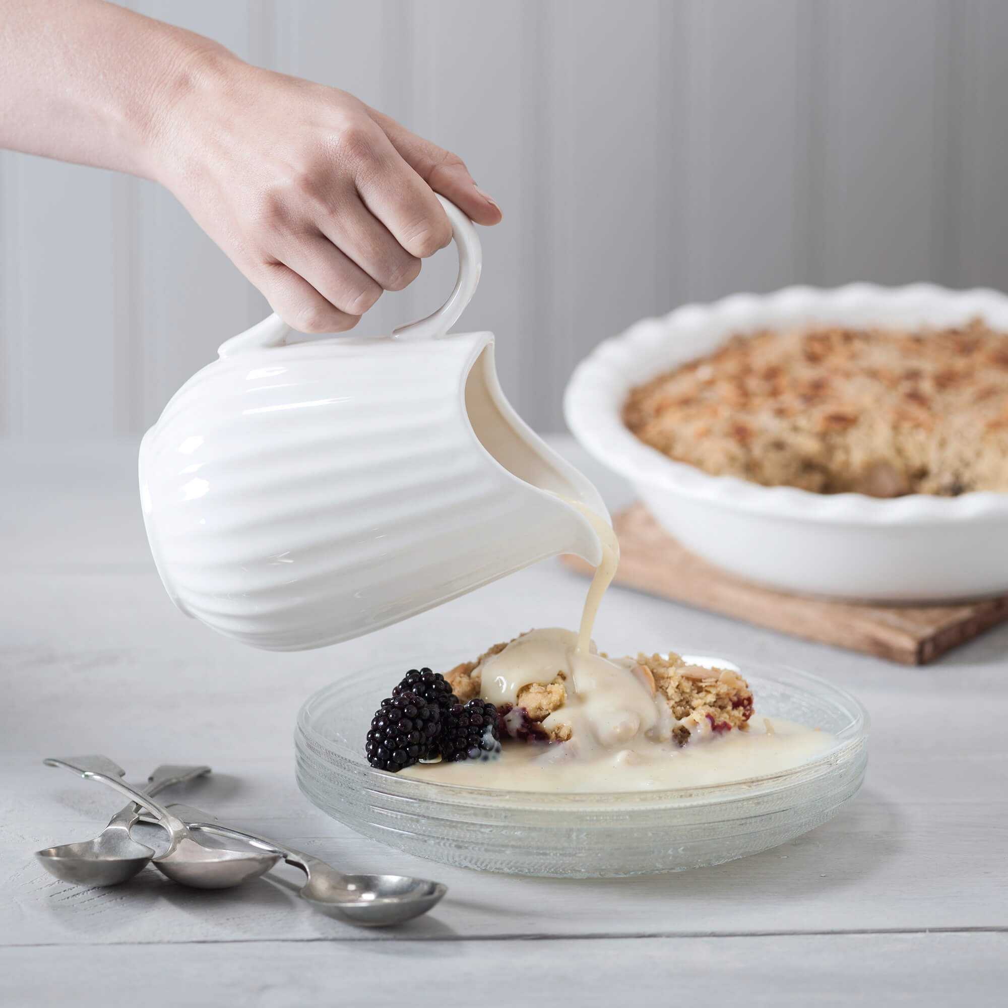 WM Bartleet & Sons Porcelain Fluted Jug, Available in 3 Sizes