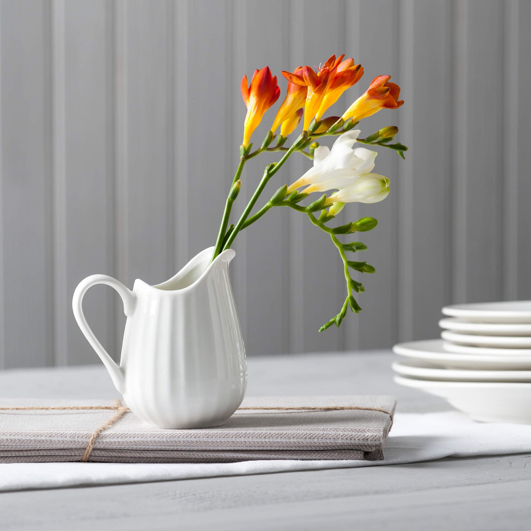 Porcelain Fluted Jug, Available in 3 Sizes