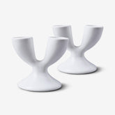 Porcelain Double Egg Cup, Set of 2