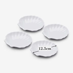 Porcelain Shell Dish (13cm), Set of 4