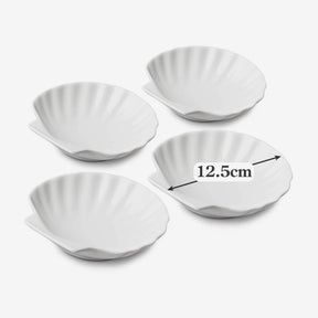Porcelain Shell Dishes, Set of 4, Available in 3 Sizes